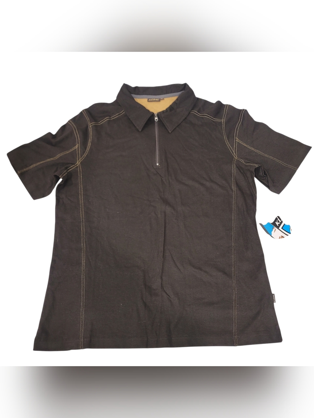 KÜHL Kinetik Men’s Short Sleeve Zip Polo Shirt Size Medium